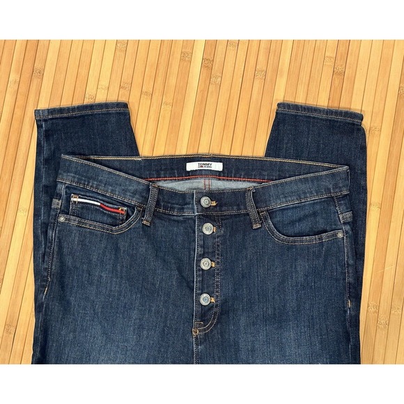Tommy Hilfiger Jeans Women 14 32/27.5 Ultra High Rise Skinny Button Fly Stretch - Picture 6 of 8